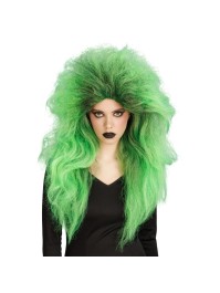 PERRUQUE DE SORCIERE CHEVEUX VERTS 65CM
