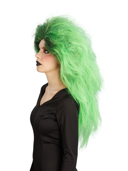 PERRUQUE DE SORCIERE CHEVEUX VERTS 65CM