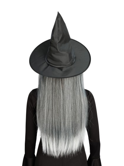 GREY HAIR WITCH WIG 55CM