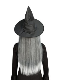 GREY HAIR WITCH WIG 55CM