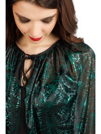 GREEN SPIDERWEB CAPE ONE SIZE - 110CM