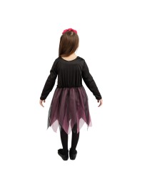 ROSALEEN PINK SKELETON DRESS AND HEADBAND 2 PIECES 104CM