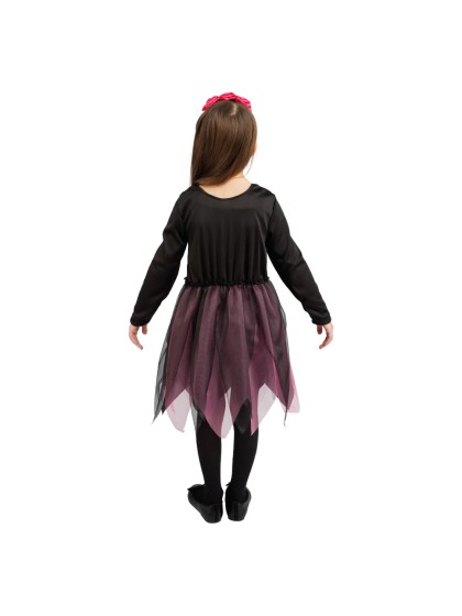 ROSALEEN KLEID SKELETT ROSA 2 TEILE 128CM