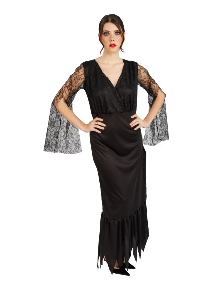 NOCTURNA WITCH - BLACK LACE DRESS S