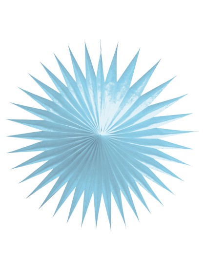 SET 3 FANS LIGHT BLUE 17CM