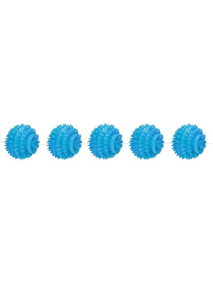 GARLAND 5 SPIKY BALLS TURQUOISE  DIA 10CM /150CM