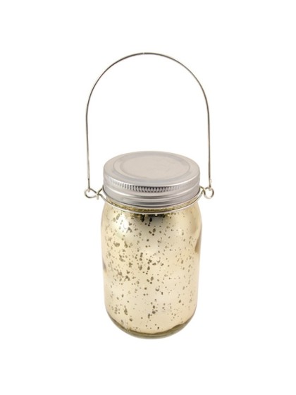 CHAMPAGNE GLASS JAR WITH 5 LED 14CM X 7.5CM